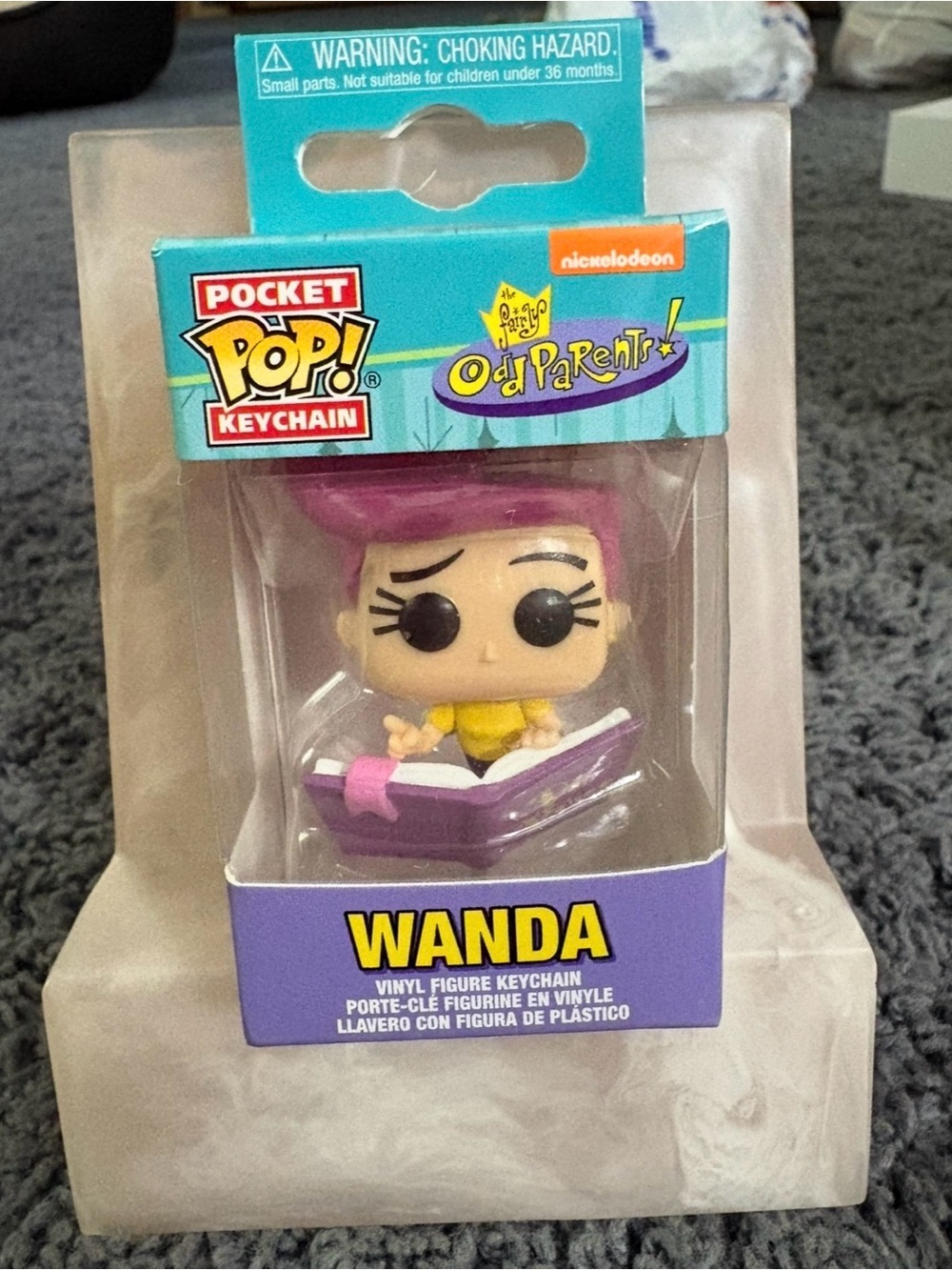 NWT Fairly Odd Parents Pocket Pop Keychain, Character: Wanda